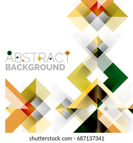 Modern square geometric pattern design on white. Business or technology presentation design template, brochure or flyer pattern, or geometric web banner