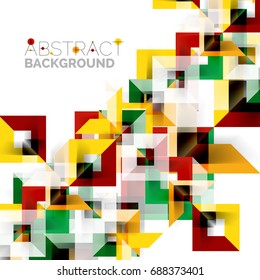 Modern square geometric pattern design on white. Business or technology presentation design template, brochure or flyer pattern, or geometric web banner