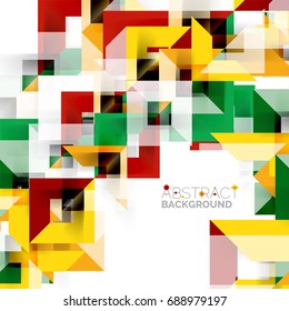 Modern square geometric pattern design on white. Business or technology presentation design template, brochure or flyer pattern, or geometric web banner