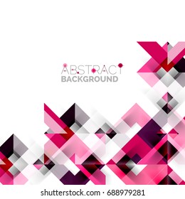 Modern square geometric pattern design on white. Business or technology presentation design template, brochure or flyer pattern, or geometric web banner