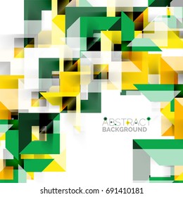 Modern square geometric pattern design on white. Business or technology presentation design template, brochure or flyer pattern, or geometric web banner