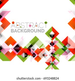 Modern square geometric pattern design on white. Business or technology presentation design template, brochure or flyer pattern, or geometric web banner