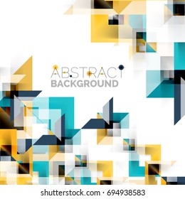 Modern square geometric pattern design on white. Business or technology presentation design template, brochure or flyer pattern, or geometric web banner