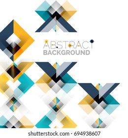 Modern square geometric pattern design on white. Business or technology presentation design template, brochure or flyer pattern, or geometric web banner