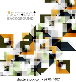 Modern square geometric pattern design on white. Business or technology presentation design template, brochure or flyer pattern, or geometric web banner