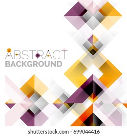 Modern square geometric pattern design on white. Business or technology presentation design template, brochure or flyer pattern, or geometric web banner