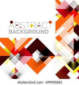 Modern square geometric pattern design on white. Business or technology presentation design template, brochure or flyer pattern, or geometric web banner
