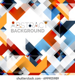 Modern square geometric pattern design on white. Business or technology presentation design template, brochure or flyer pattern, or geometric web banner