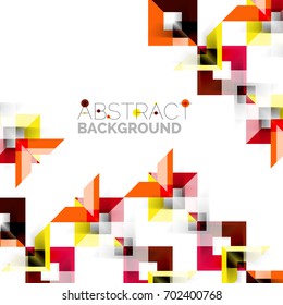 Modern square geometric pattern design on white. Business or technology presentation design template, brochure or flyer pattern, or geometric web banner
