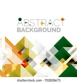 Modern square geometric pattern design on white. Business or technology presentation design template, brochure or flyer pattern, or geometric web banner