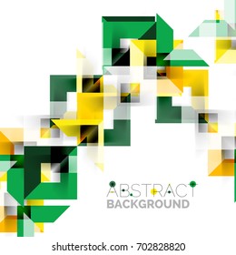 Modern square geometric pattern design on white. Business or technology presentation design template, brochure or flyer pattern, or geometric web banner