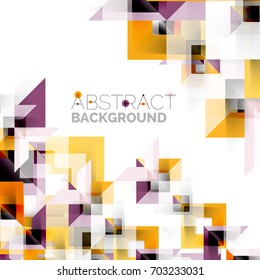 Modern square geometric pattern design on white. Business or technology presentation design template, brochure or flyer pattern, or geometric web banner
