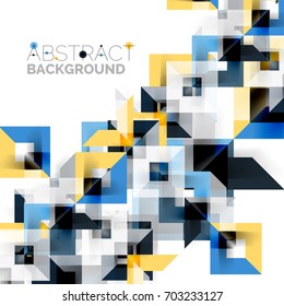 Modern square geometric pattern design on white. Business or technology presentation design template, brochure or flyer pattern, or geometric web banner