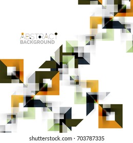 Modern square geometric pattern design on white. Business or technology presentation design template, brochure or flyer pattern, or geometric web banner