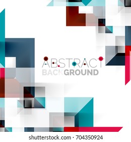 Modern square geometric pattern design on white. Business or technology presentation design template, brochure or flyer pattern, or geometric web banner