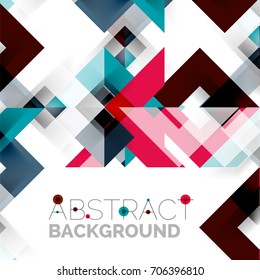 Modern square geometric pattern design on white. Business or technology presentation design template, brochure or flyer pattern, or geometric web banner