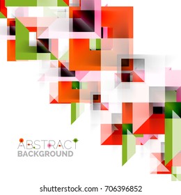 Modern square geometric pattern design on white. Business or technology presentation design template, brochure or flyer pattern, or geometric web banner