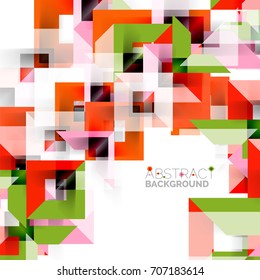 Modern square geometric pattern design on white. Business or technology presentation design template, brochure or flyer pattern, or geometric web banner