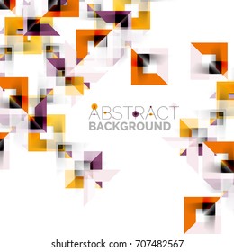 Modern square geometric pattern design on white. Business or technology presentation design template, brochure or flyer pattern, or geometric web banner