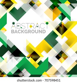 Modern square geometric pattern design on white. Business or technology presentation design template, brochure or flyer pattern, or geometric web banner