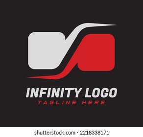 modern square infinity logo design.
