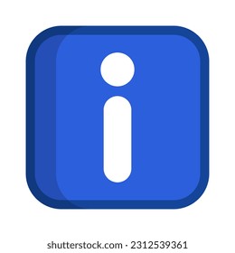 Icono de información cuadrada moderna. Vector.