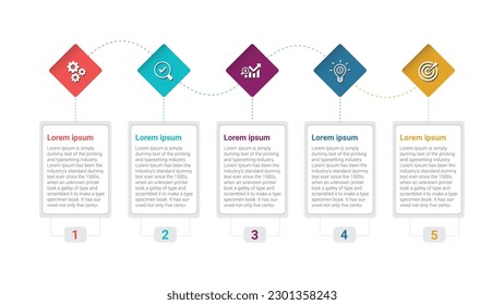 Modern square isolated color frame infographic design set. Business infographic template Premium Vector for workflow layout, squire diagram, brochure, report, presentation