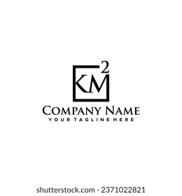 Modern square logo design with initials and tagline for business branding