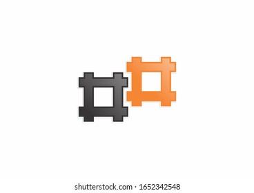 Modern square logo design template. hashtag concept design illustration