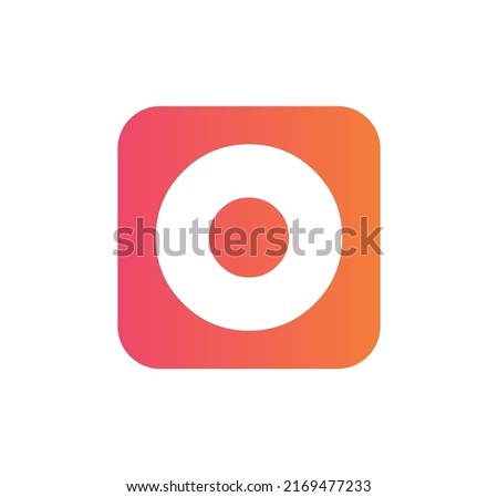 modern square O logo letter design concept isolated on white background