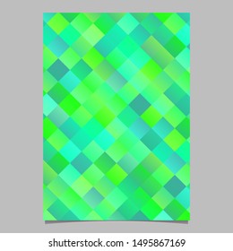 Modern square pattern poster template background - abstract vector flyer graphic