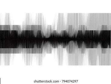 Modern Square Power of Earthquake Wave on White paper background,audio wave diagram concept,design for education and science,Vector Illustration.