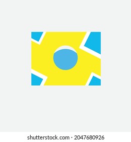 diseño moderno de logotipo cuadrado y redondo