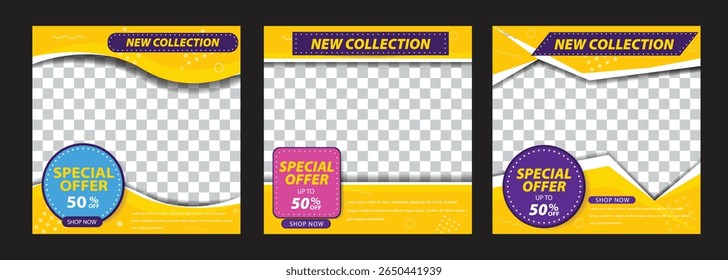 Um modelo de mídia social quadrado moderno para ofertas e promoções de negócios especiais. Perfeito para Instagram, Facebook, anúncios de produtos e campanhas de marketing digital.