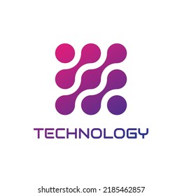 modern square tech vector logo design