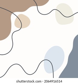 Modern square template. Drawn by hand. Abstract background. Simple vector illustration.