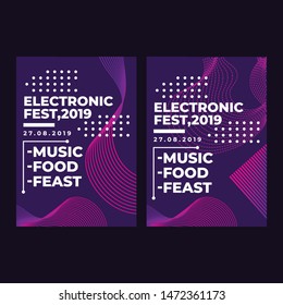 Moderno festival web cuadrado de banner electrónico para aplicaciones móviles de medios sociales