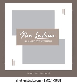 Modern square web banner for social media mobile apps