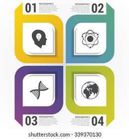 Modern squares. Infographic design template. Vector illustration