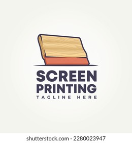 planilla de logotipo de impresión de pantalla de seda de chillos modernos diseño de ilustración vectorial
