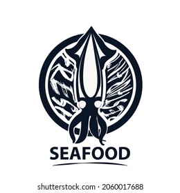 MODERN SQUID LOGO FOR SEAFOOD
