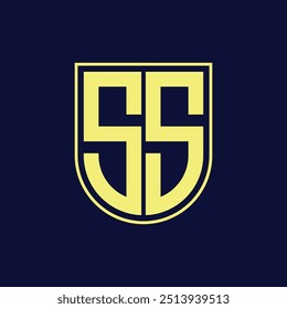 Moderno SS Shield Monograma Design de logotipo