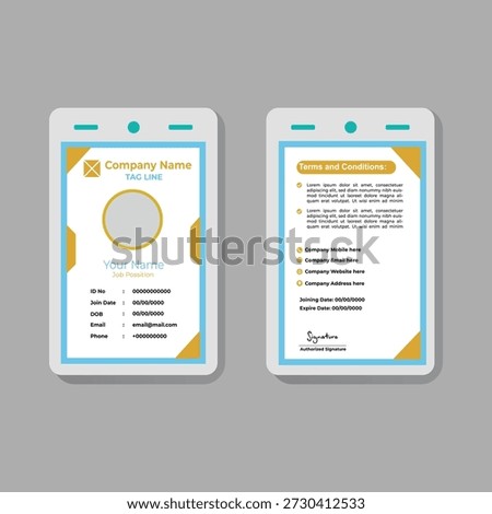 Modern Staff ID Card Template – Corporate Identity Card Design