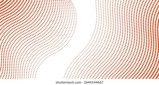 Moderno padrão de pontos escalonados Gradiente de meio-tom cor laranja vetor transparente Background.vetor ilustração.
