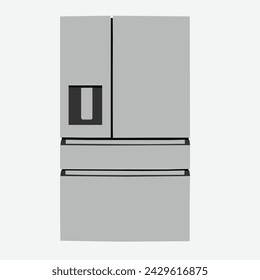 Modern Stainless Steel Refrigerator for restuerant.
