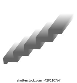 Modern stairs 3d. Vector illustration.
