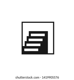 modern stairs logo icon illustration vector graphic download 