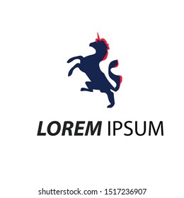modern standing horse logo colorfull.-illustration