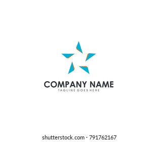Modern star abstract icon logo design vector