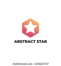 diseño de logotipo abstracto de estrella moderna
